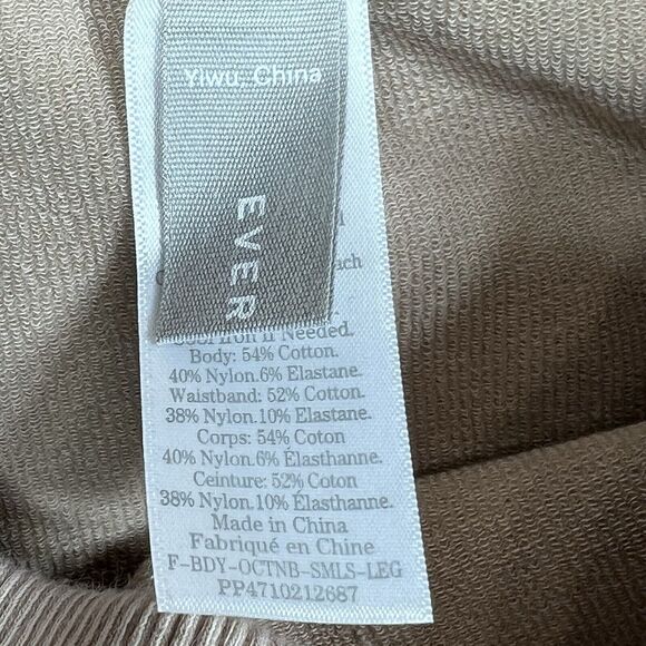 Everlane Leggings Womens Size M/L Tan The Seamless Ribbed High Rise Cotton Blend - Picture 8 of 11